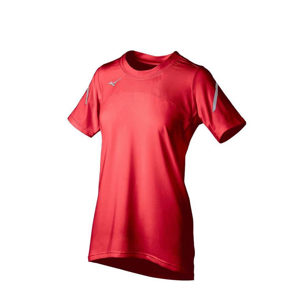 Womens Mizuno Techno VII Short Sleeve Jersey Red Philippines (BMNSXF241)